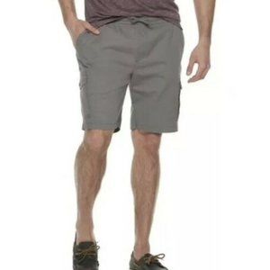 Sonoma Big & Tall NWT Mens Gray Elastic Waist Cargo Pockets Dock Shorts 4XB